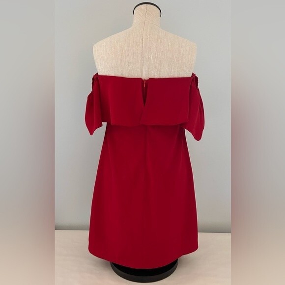 NEW Red Off-Shoulder Minidress by Essue size Medium - Picture 3 of 16